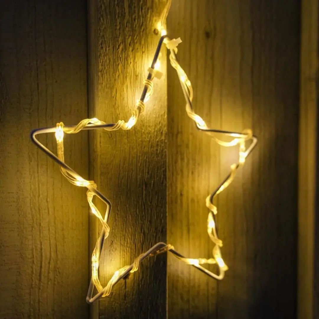 Anna's Collection Lichtgordijn Ster 364 LEDs 200x80cm Warm Wit - afbeelding 4 van 6