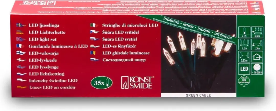 Konstsmide 6302-100 Mini-lichtketting Binnen - 35 LED Warm Wit - afbeelding 4 van 6