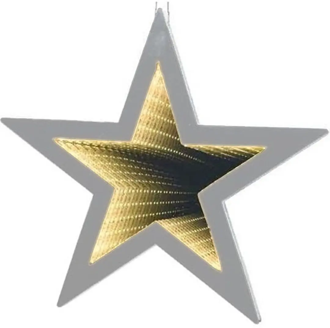 Kerstverlichting LED 3D ster 55 lampjes 35 cm op batterijen