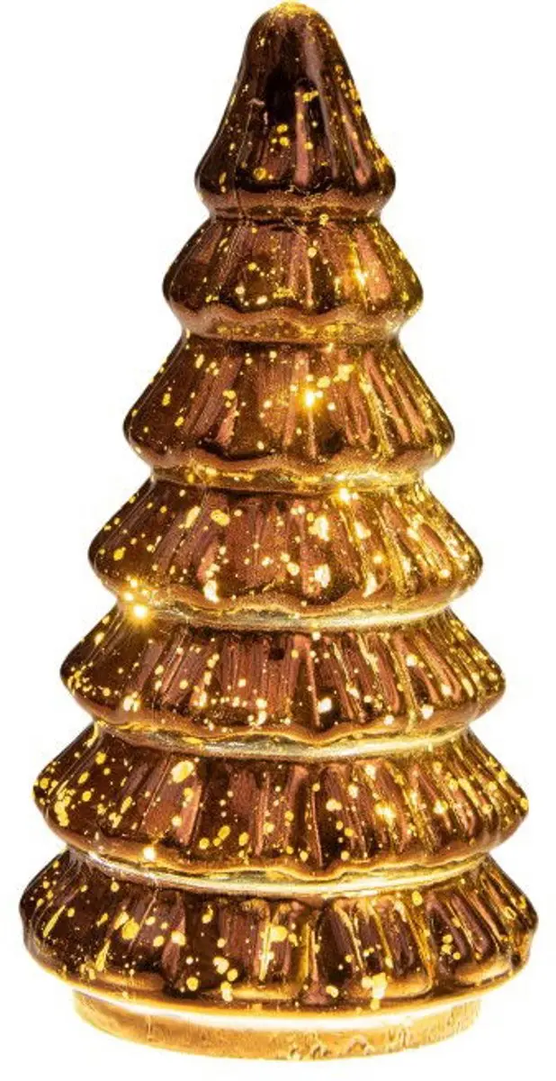 Anna's Collection LED Boompje Glas 18,5x9,5cm Brons