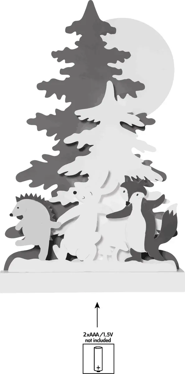 Star Trading Forest Friends LED Kerstlamp - Warm wit - afbeelding 2 van 6