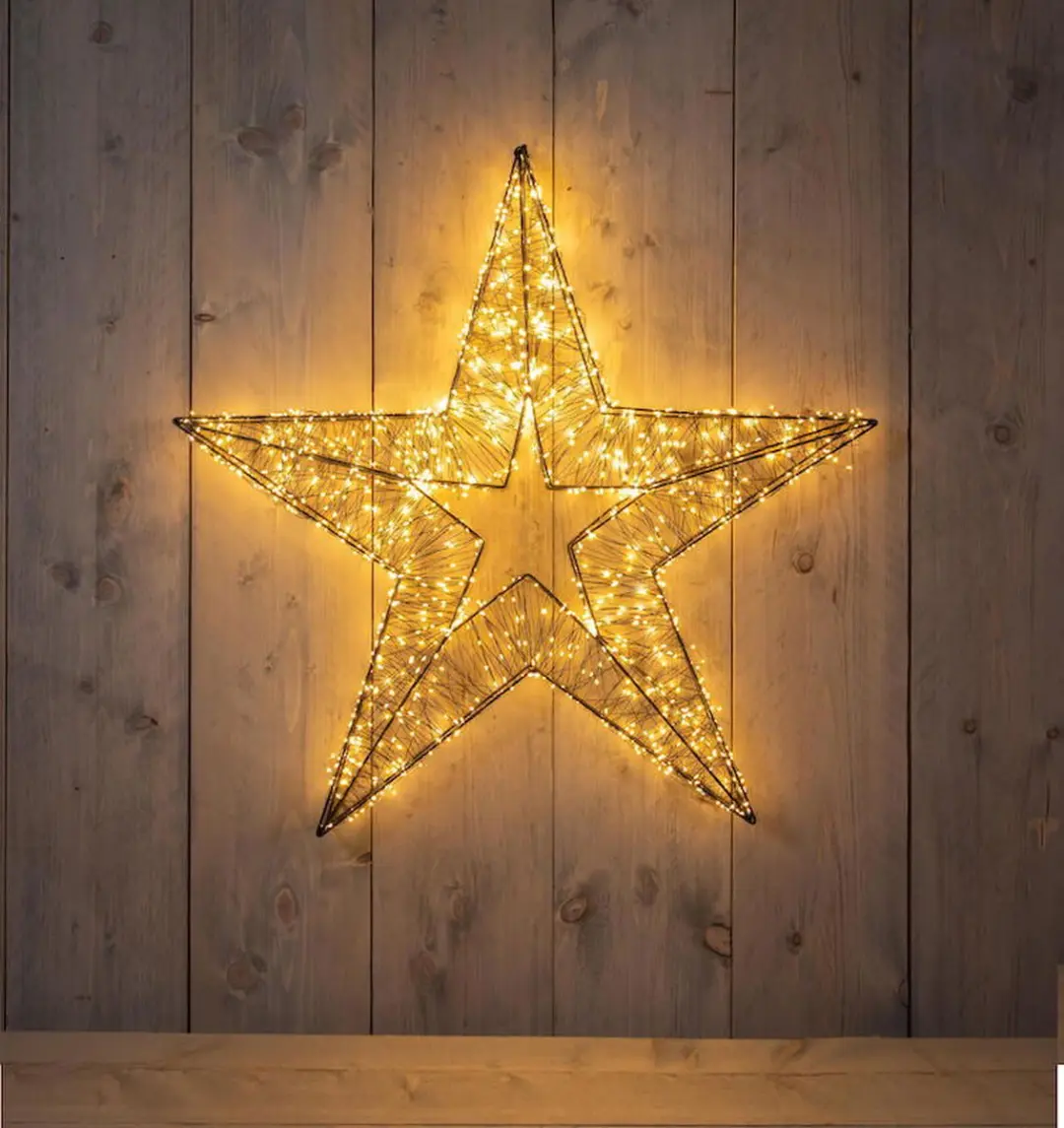 Anna's Collection 3D Ster LED Lamp 1440 Lampjes - Ø76cm Warm Wit - afbeelding 2 van 3