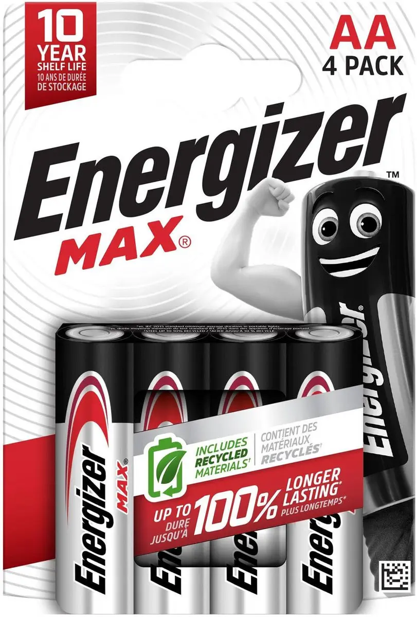 Energizer Max AA Alkalinebatterijen - 4 Stuks - afbeelding 2 van 6