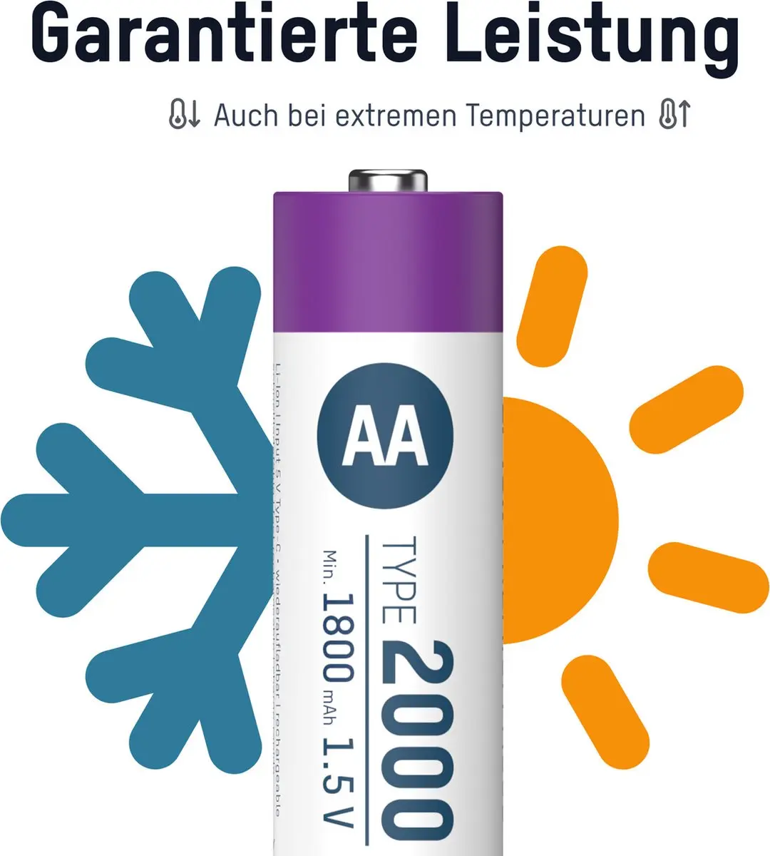 Ansmann Oplaadbaar Bat AA Li-ion 1800mAh USB-C - 1 Stuk - afbeelding 4 van 6
