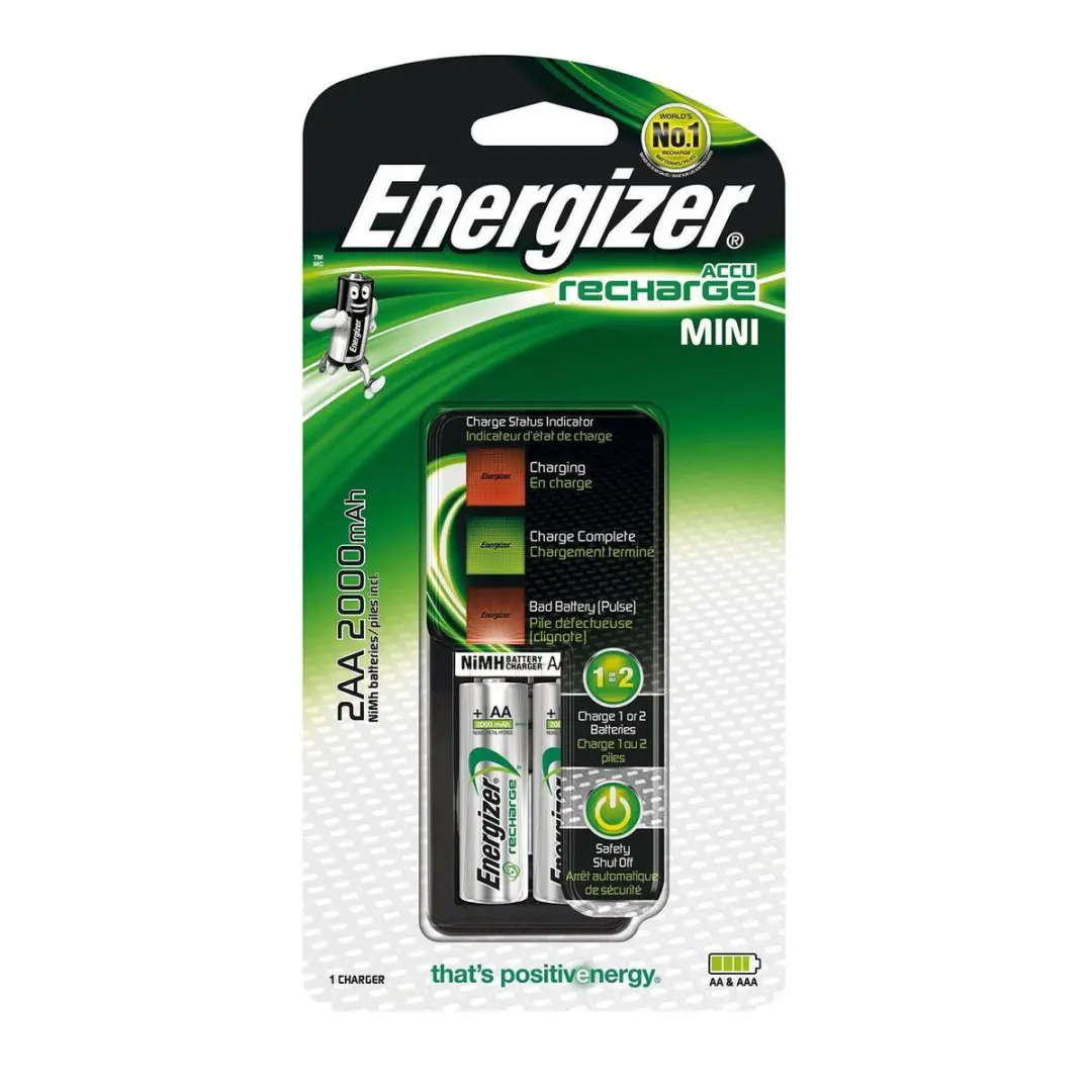 Energizer Mini Charger AC AA/AAA - 2x 2000mAh - afbeelding 4 van 6