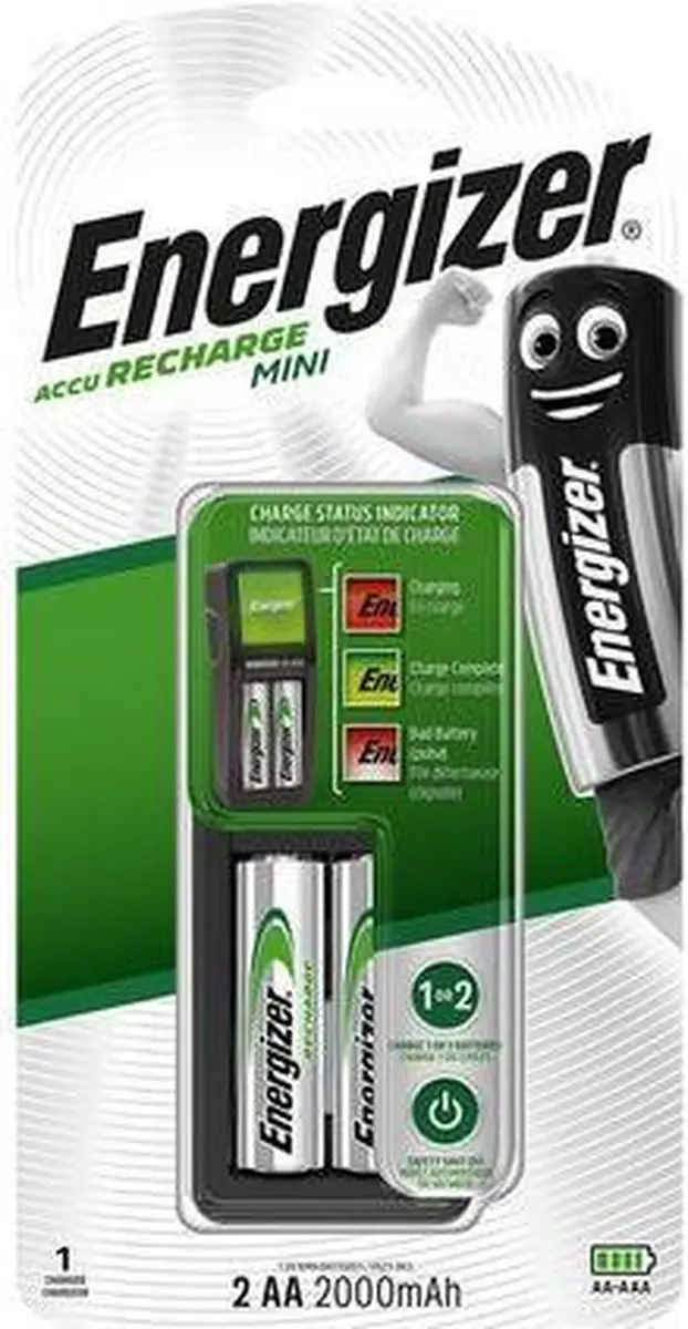 Energizer Mini Charger AC AA/AAA - 2x 2000mAh - afbeelding 5 van 6
