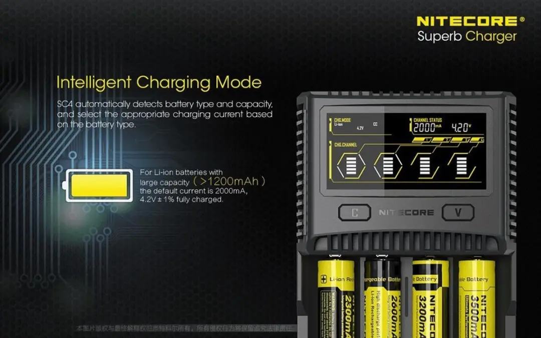 Nitecore SC4 Superb Charger - 4x AA/AAA/C/D - afbeelding 2 van 6