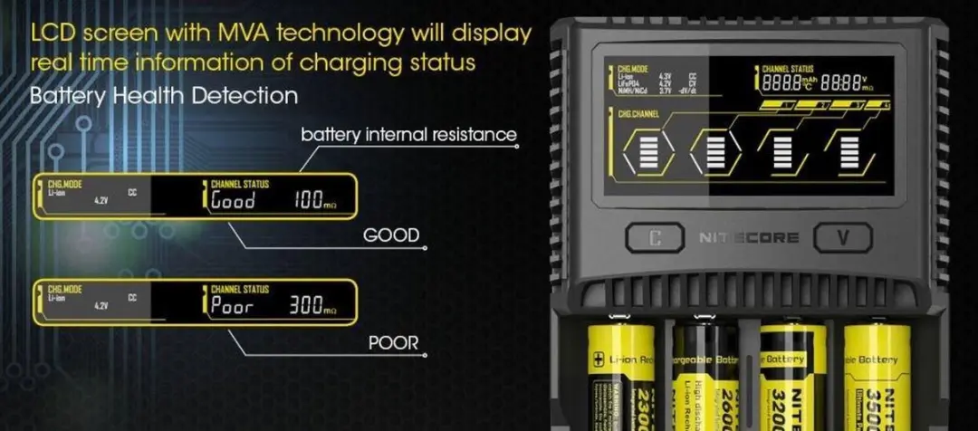 Nitecore SC4 Superb Charger - 4x AA/AAA/C/D - afbeelding 3 van 6