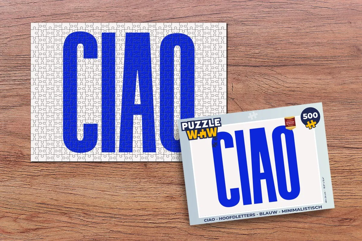 PuzzleWow Ciao Legpuzzel 500 Stuks - Blauw