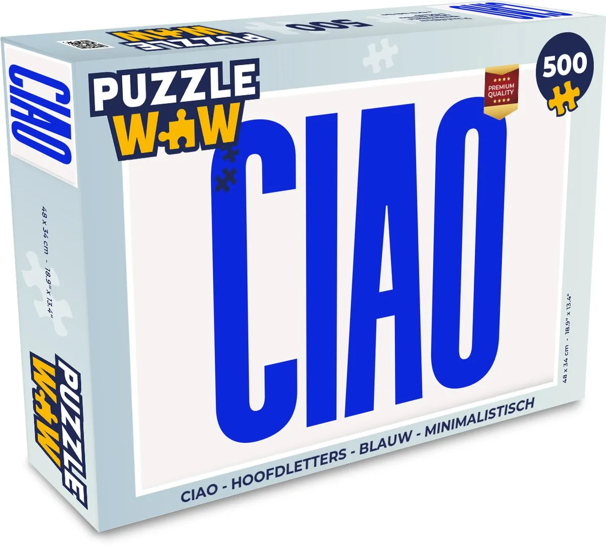 PuzzleWow Ciao Legpuzzel 500 Stuks - Blauw