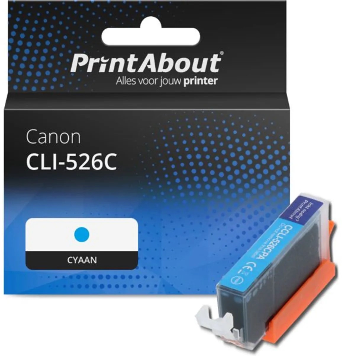 PrintAbout CLI-526C Inktcartridge - Cyaan 13ml - o.a. Canon PIXMA