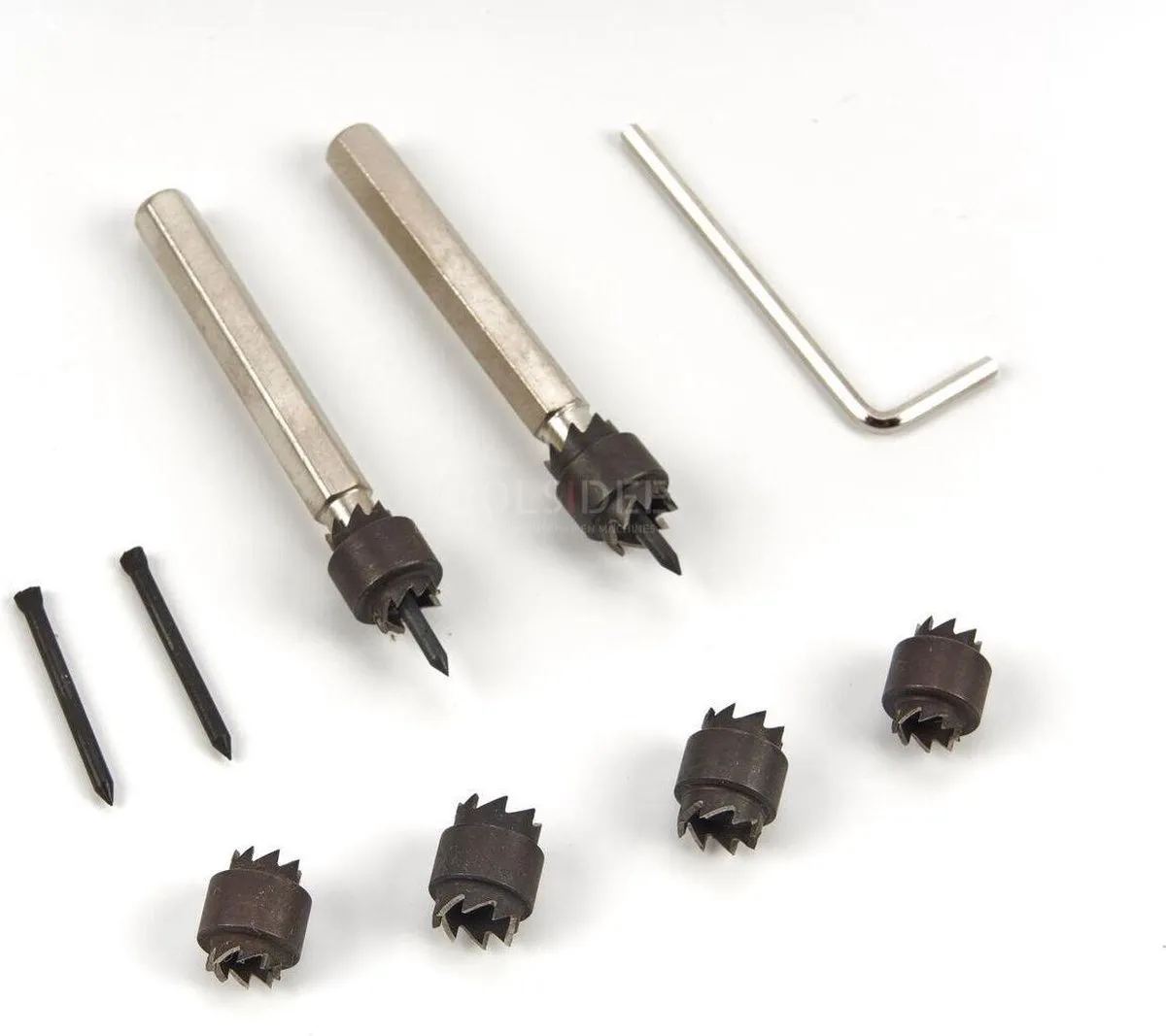 HBM 9-delige Puntlasborenset - 2x Houder 4x Geharde Punten 6x HM Zaagjes