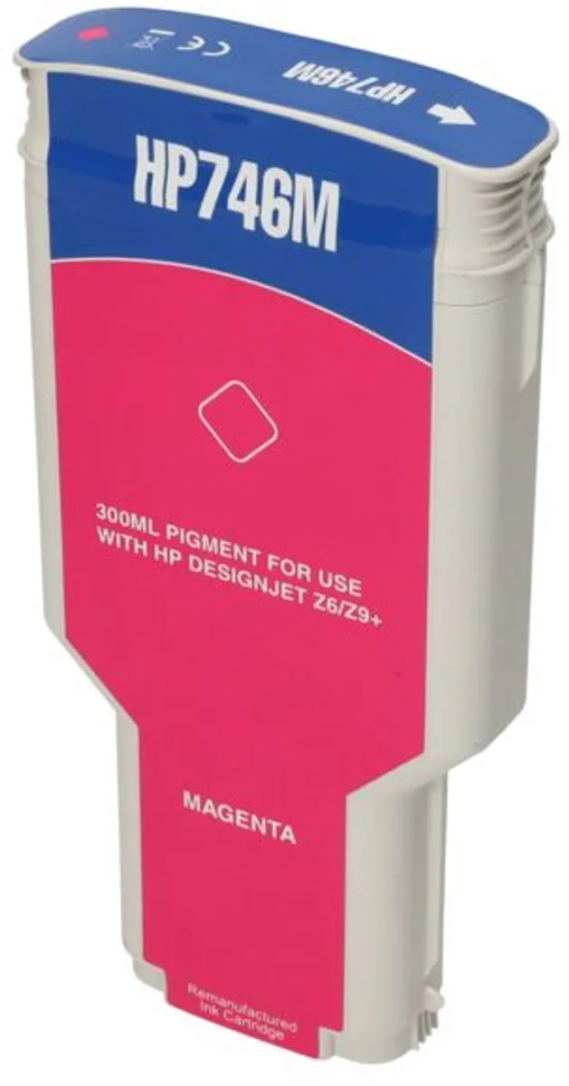PrintAbout Inktcartridge P2V78A Magenta - 300ml - o.a. HP DesignJet