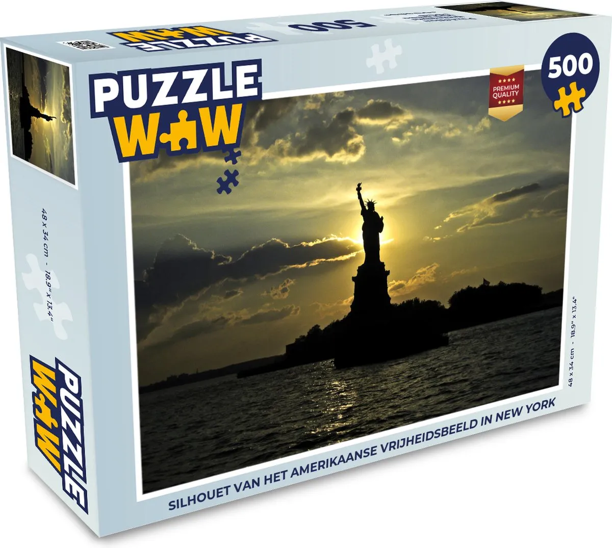 PuzzleWow Legpuzzel Vrijheidsbeeld New York 500 Stuks