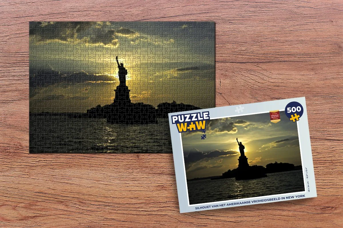 PuzzleWow Legpuzzel Vrijheidsbeeld New York 500 Stuks - Multicolor