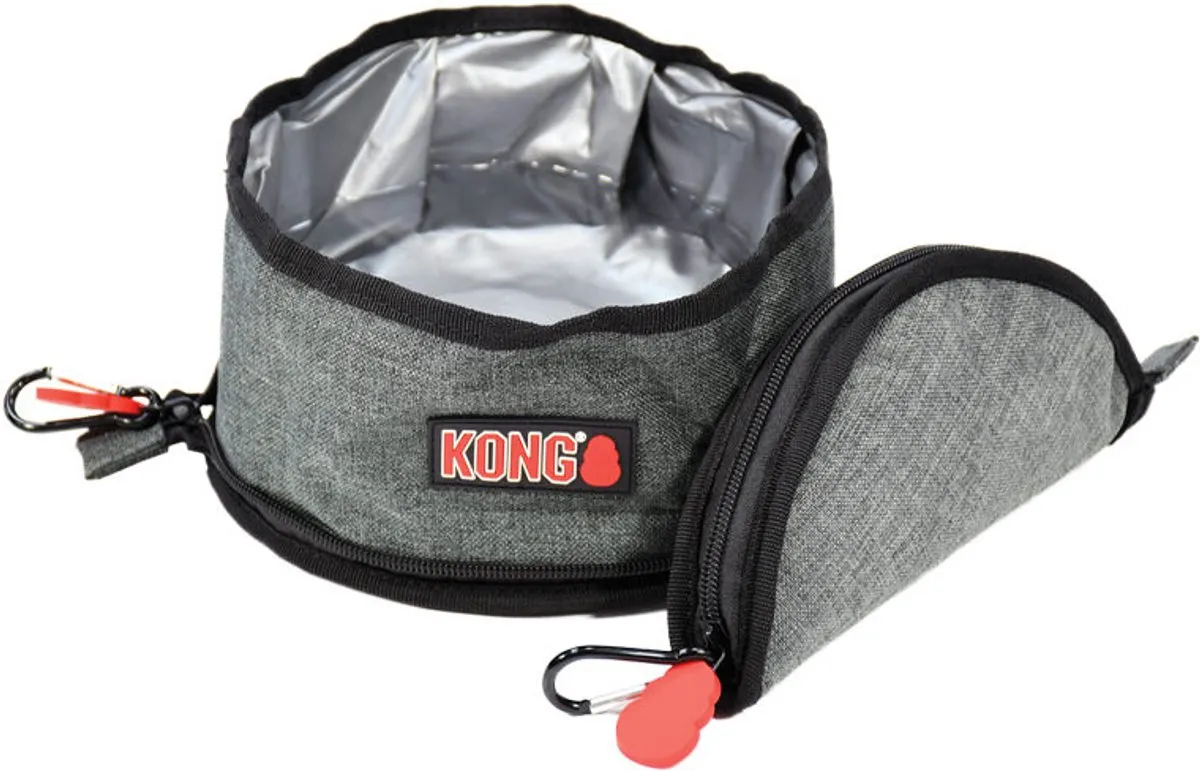 KONG Opvouwbare Drink-/Voerbak - 21cm - Blauw