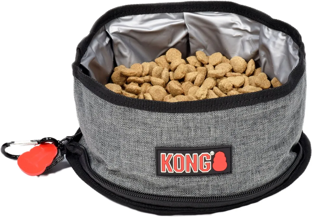 KONG Opvouwbare Drink-/Voerbak - 21cm - Blauw