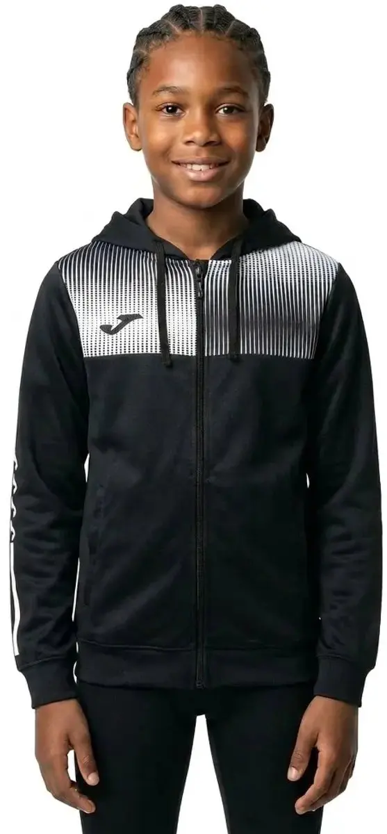 Joma Eco Supernova Jasje 4-5 jaar - Zwart/Wit - afbeelding 3 van 3