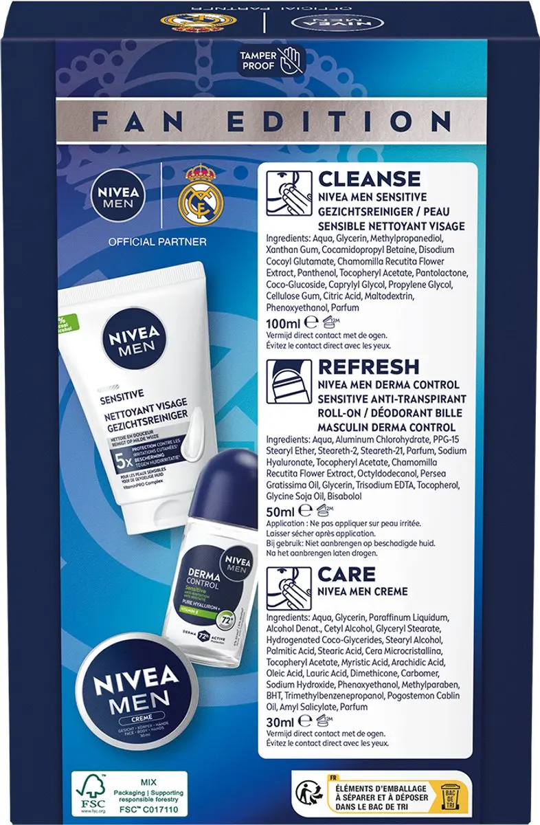 NIVEA Men Real Madrid Fan Edition Giftset - 3 Stuks - afbeelding 3 van 3