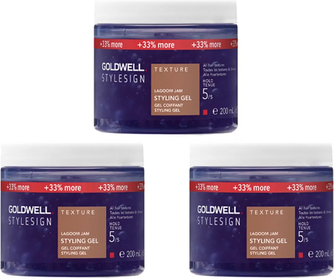 3x Goldwell StyleSign Lagoom Jam Styling Gel 200ml