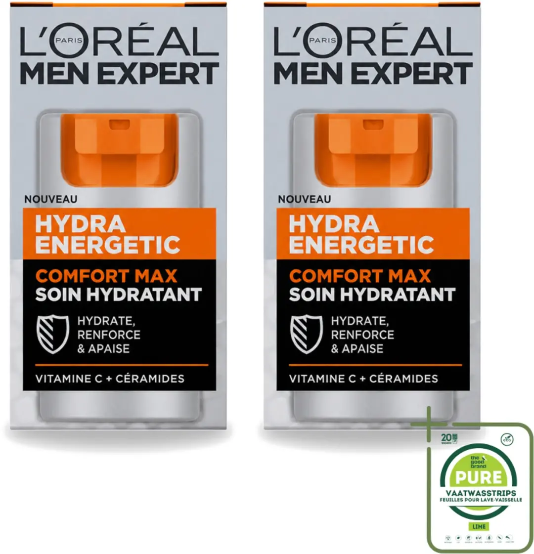 2 x L'Oréal Paris Men Expert Hydra Energetic Comfort Max