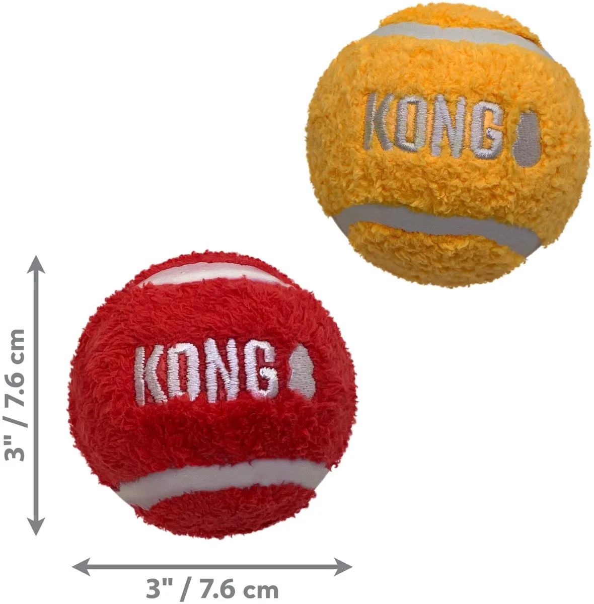 KONG Sport Softies Balls Hondenspeelgoed - 2 Stuks Large - Assorti