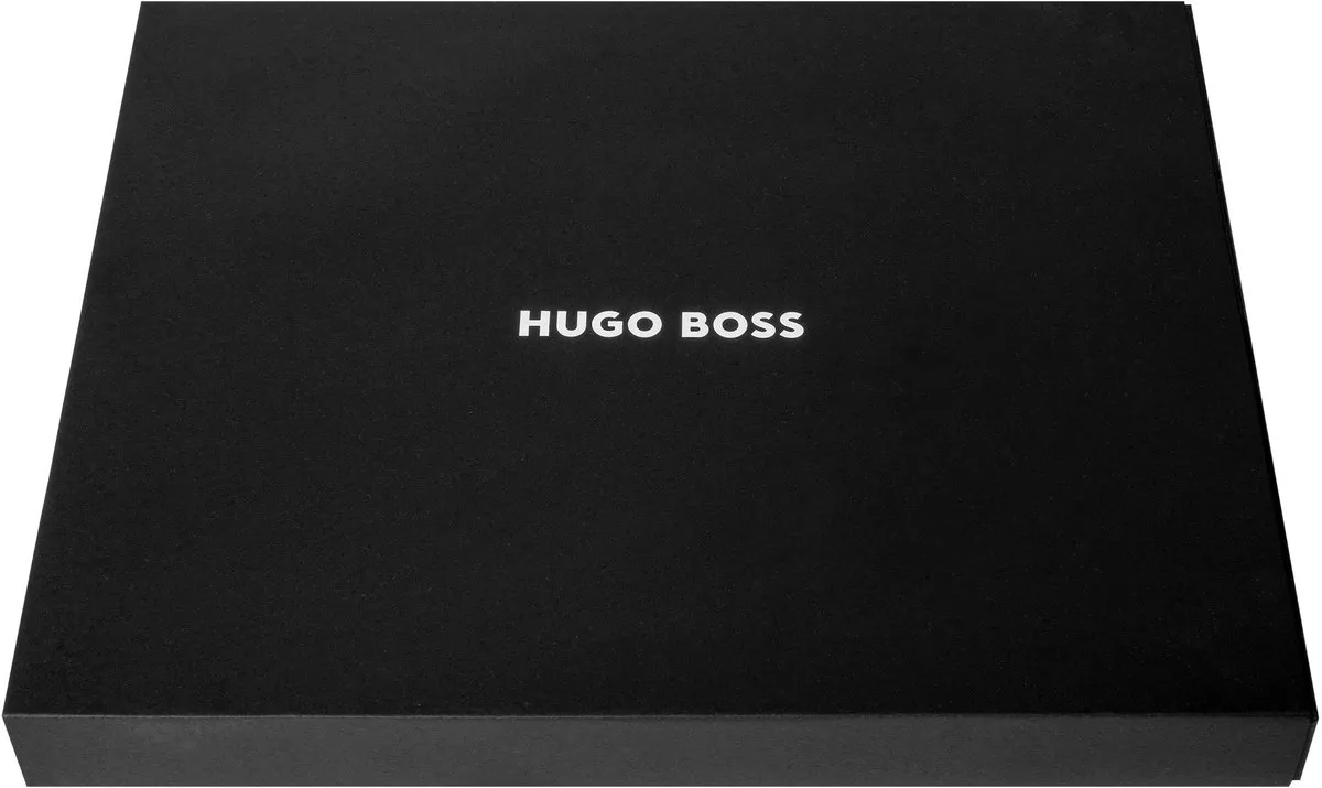 Hugo Boss A4 Schrijfmap Herringbone - Zwart
