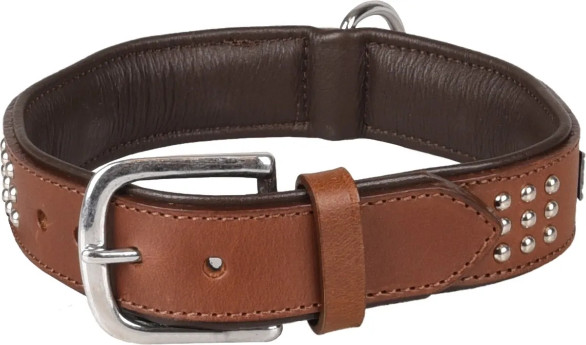 Flamingo Sedona Gevoerd Halsband Bruin M/L 39-45cm