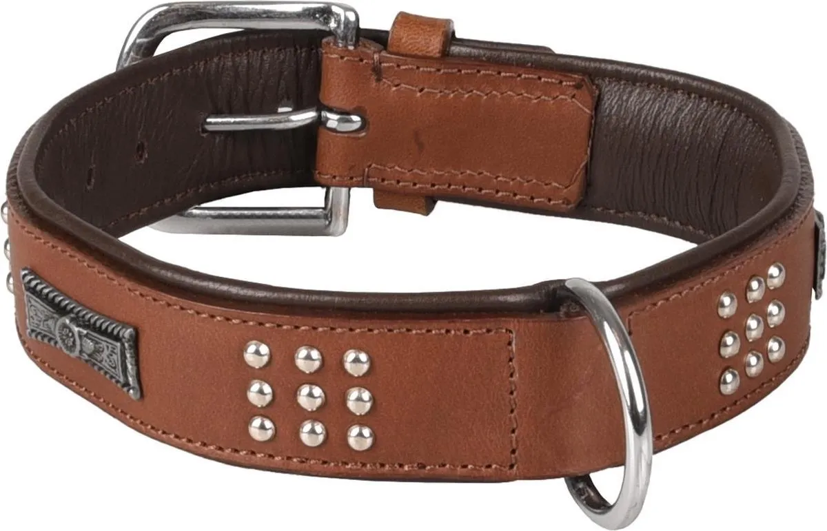 Flamingo Sedona Gevoerd Halsband Bruin M/L 39-45cm - afbeelding 4 van 5