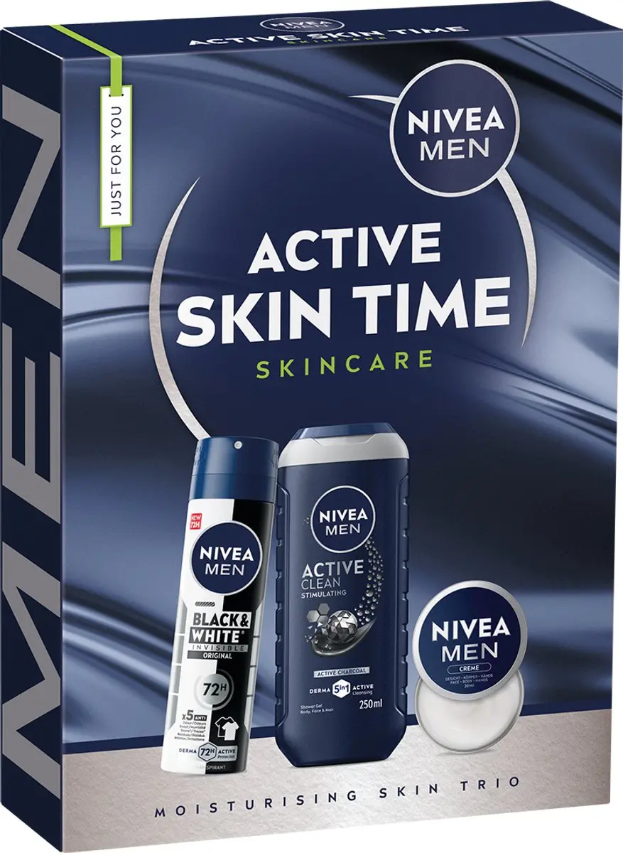NIVEA Men Active Skin Time Geschenkset - 3 Stuks - afbeelding 2 van 4