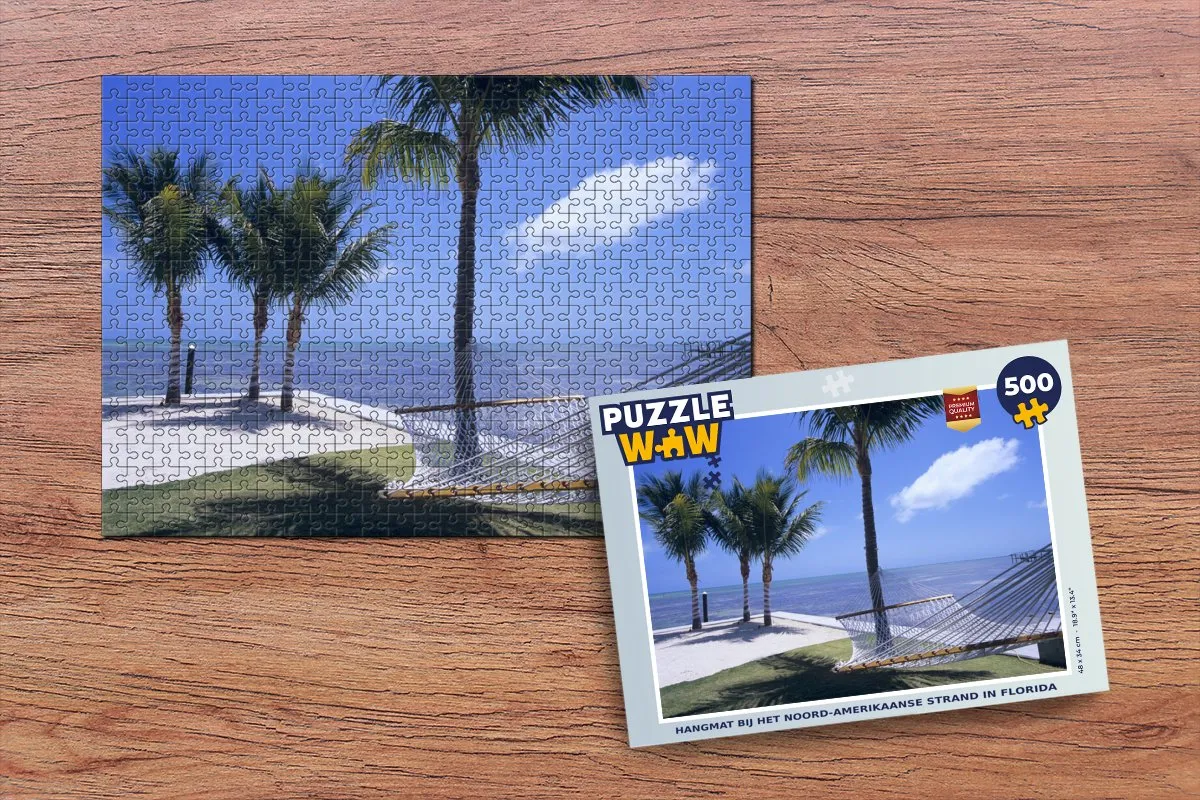 PuzzleWow Zee Hangmat Legpuzzel 500 Stuks - Multicolor