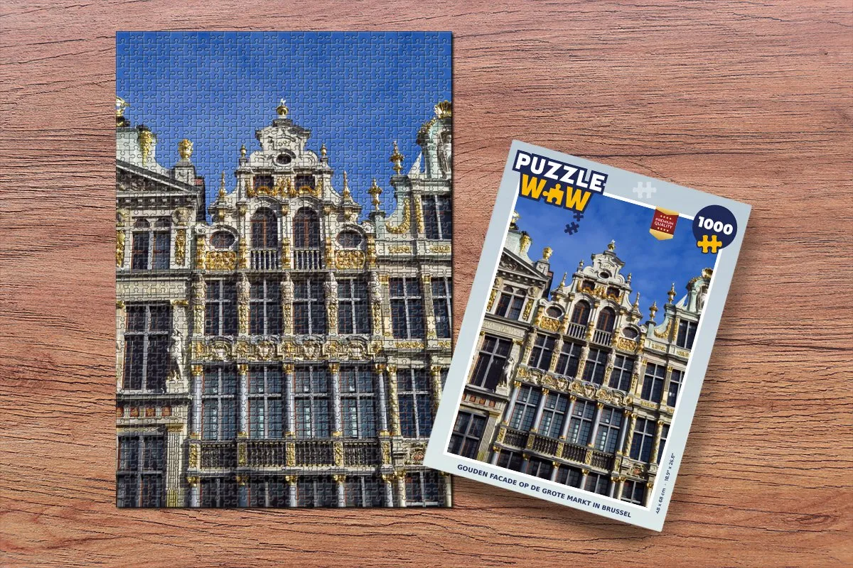 PuzzleWow Architectuur Brussel Legpuzzel 1000 Stuks - Multicolor