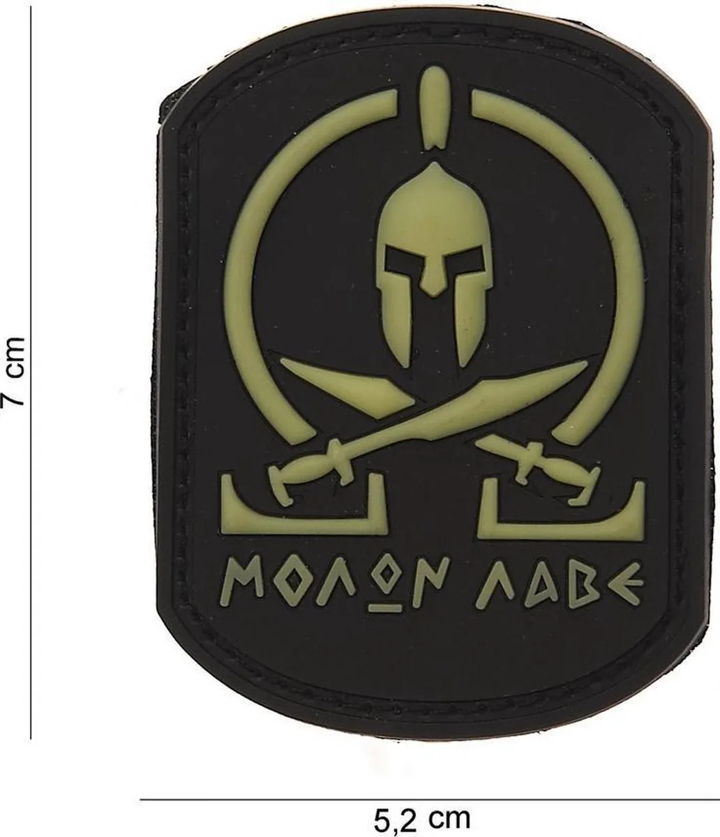 101 Inc Embleem 3D PVC Molon Labe Spartan Swat 12003