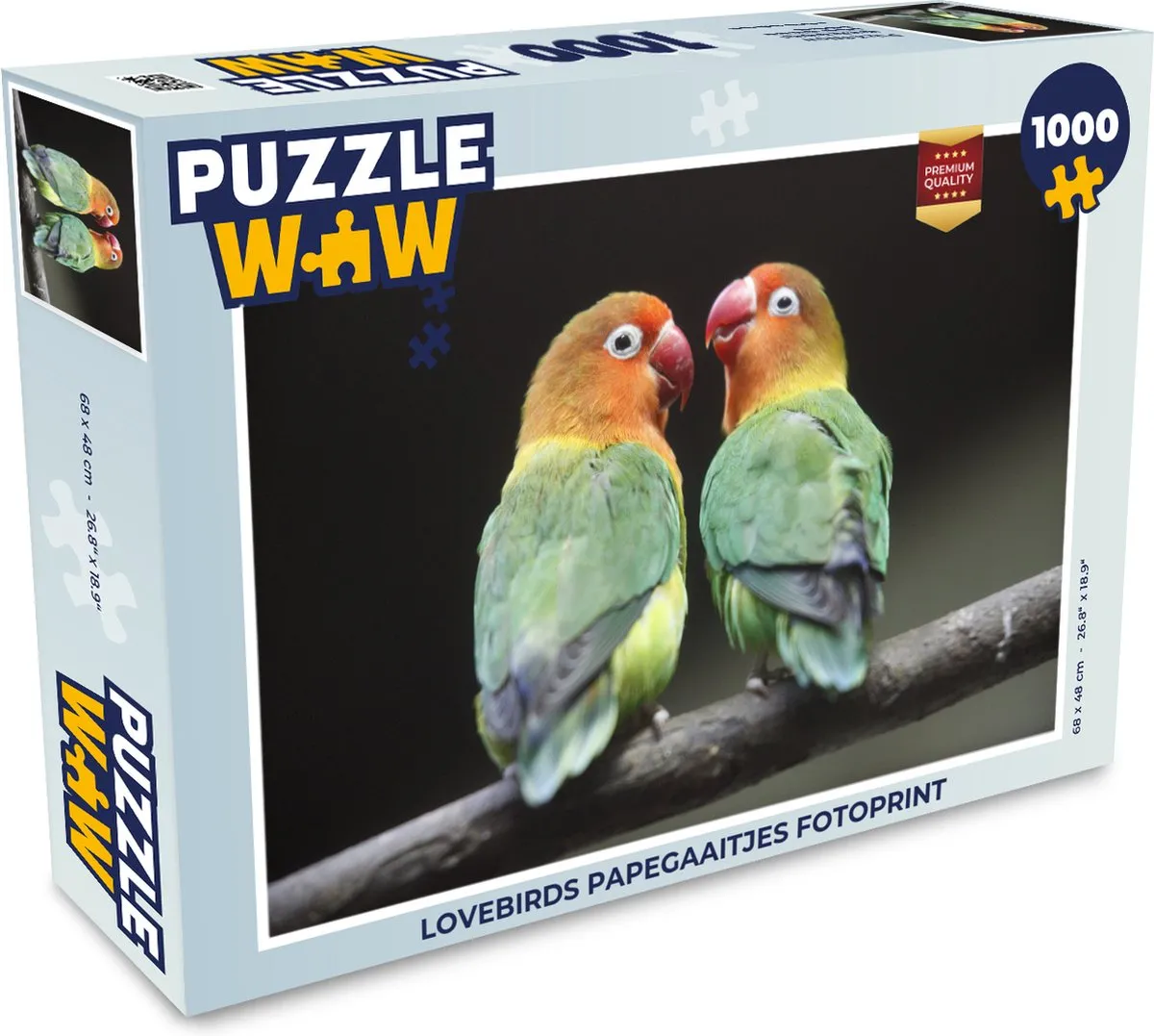 PuzzleWow Lovebirds Fotoprint Legpuzzel 1000 Stuks