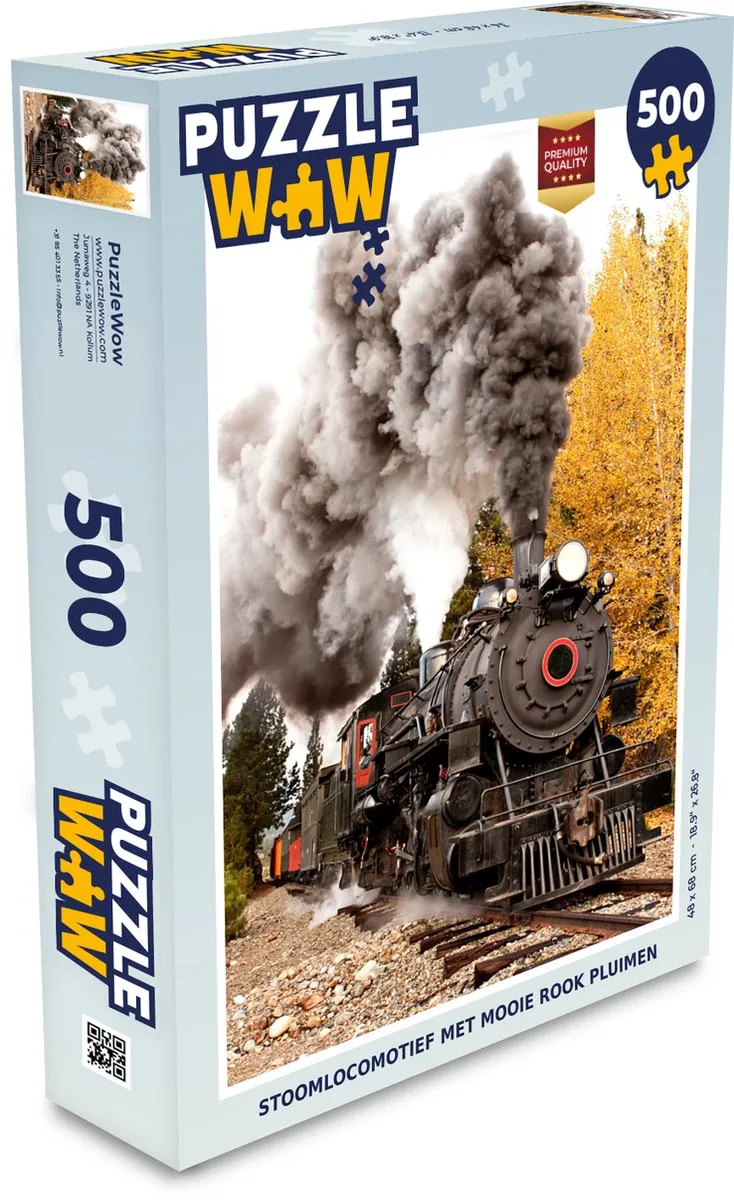 PuzzleWow Stoomlocomotief Legpuzzel 500 Stuks