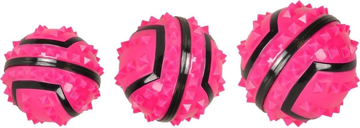Flamingo Spiky Ball Hondenspeelgoed 9.5cm Roze