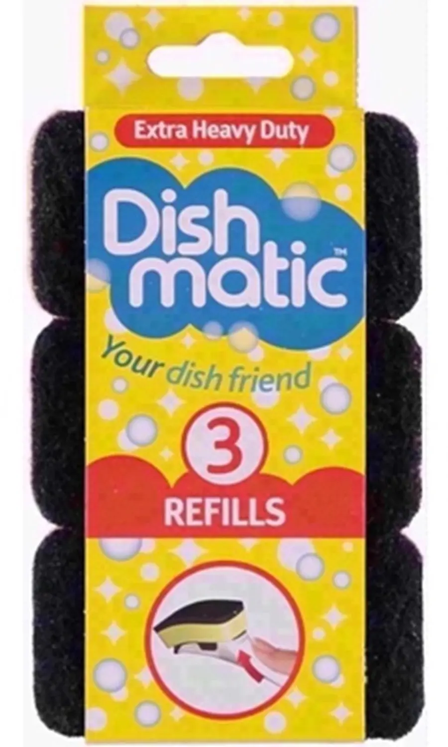 DISHMATIC REFILLS 3PC BLACK
