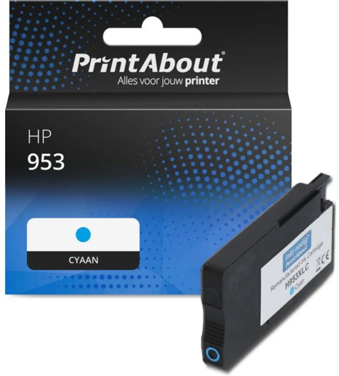 PrintAbout HP 953 F6U12AE Inktcartridge Cyaan 29ml