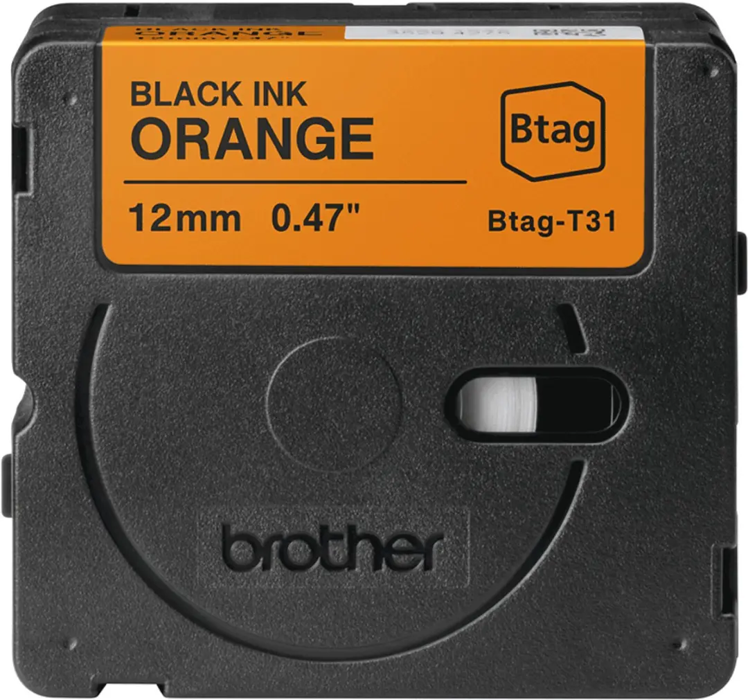 Brother BTAG-T31 Etikettenband - Zwart op oranje - afbeelding 4 van 5