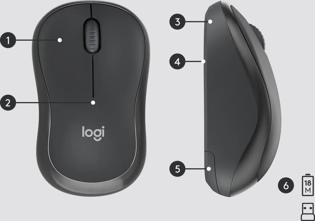 Logitech MK295 Silent Draadloos Combo - Grafiet - afbeelding 3 van 6