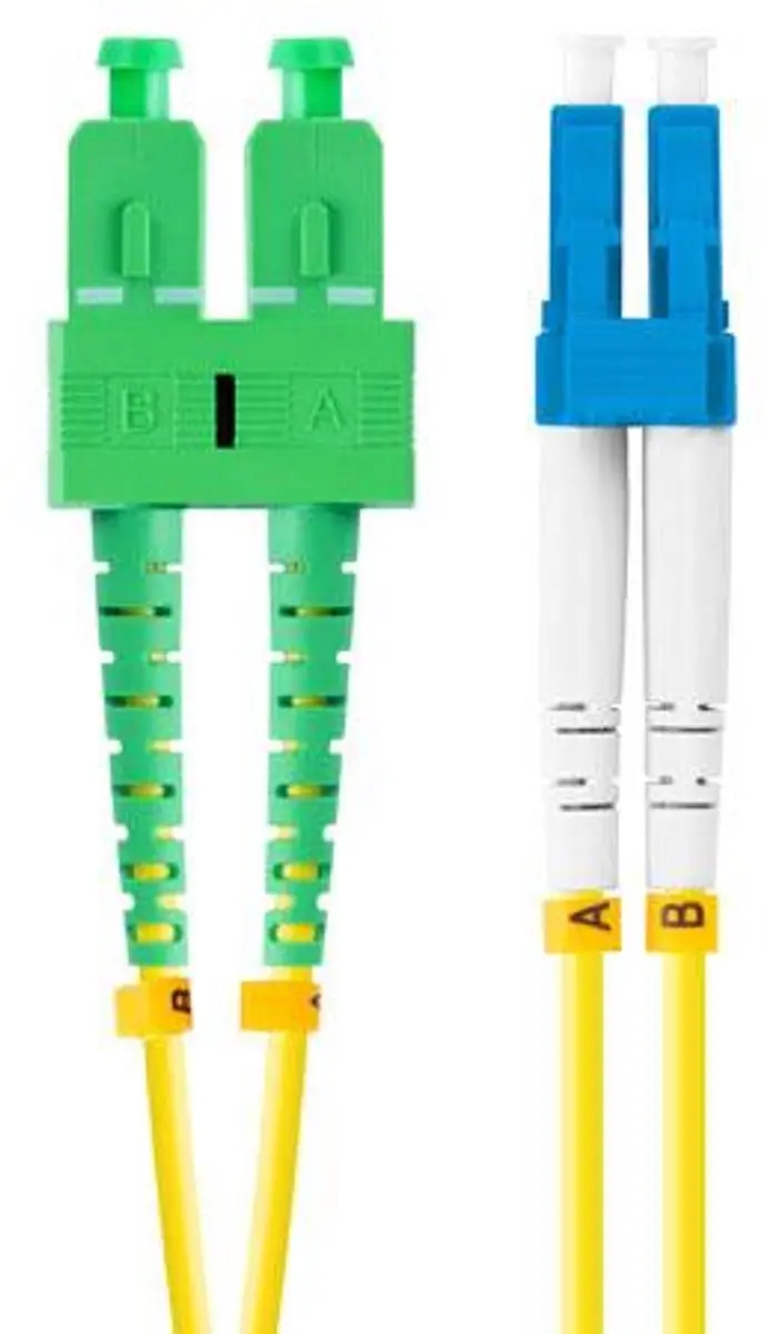 Lanberg SM LC/UPC-SC/APC Duplex Kabel 0.5m Geel - afbeelding 3 van 6