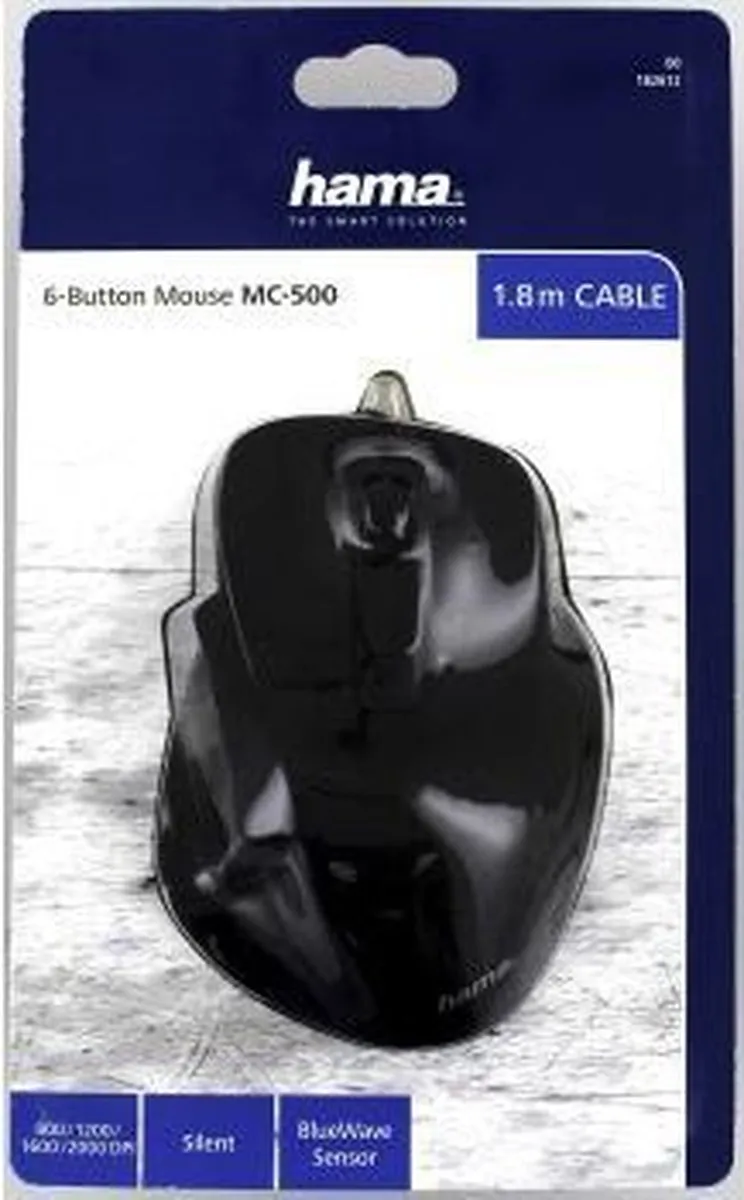 Hama MC-500 Optische Muis - 6 Knoppen - Zwart - afbeelding 6 van 6
