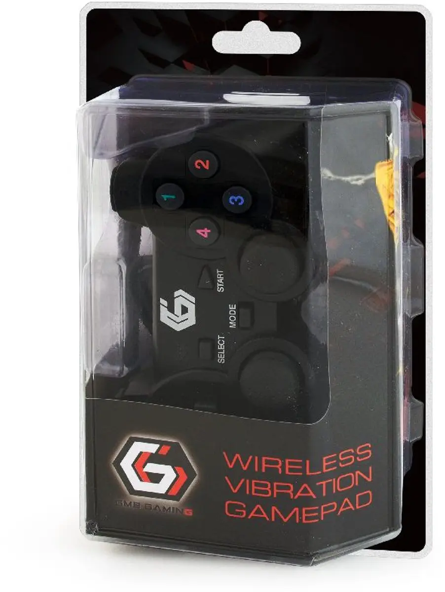 Gembird JPD-WDV-01 Draadloze Gamepad - Zwart - afbeelding 2 van 6