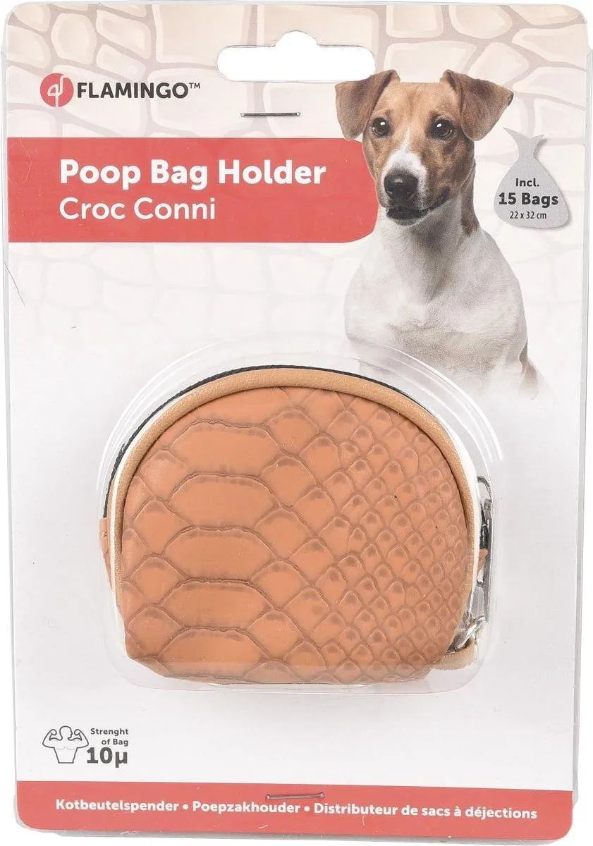 Flamingo Croc Conni Poepzakhouder - Bruin