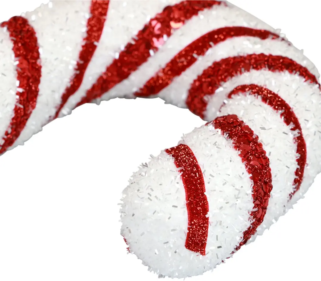 Kaemingk Zuurstok Kerstraamdecoratie - 52cm - Rood/Wit - afbeelding 3 van 3