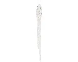 Kerstboomdecoratie ijspegeldecoratie helder zilver 15cm 8st