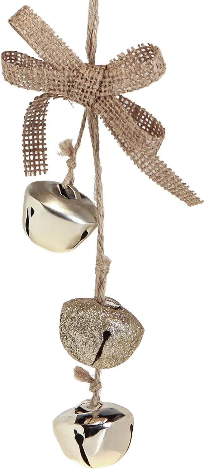 Kerstklokken kerstboomversiering goud Ø3,5cm 3st