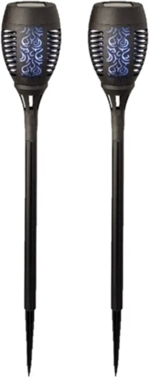 2x stuks lumineo solar tuinfakkel