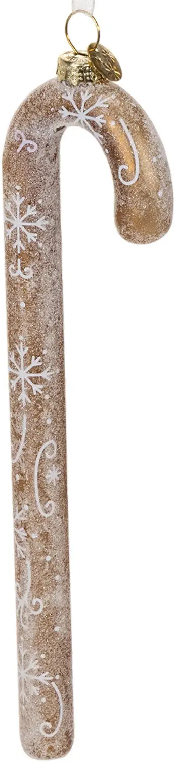 Kerstornament van glas in de vorm van een zuurstok, nostalgische kerst