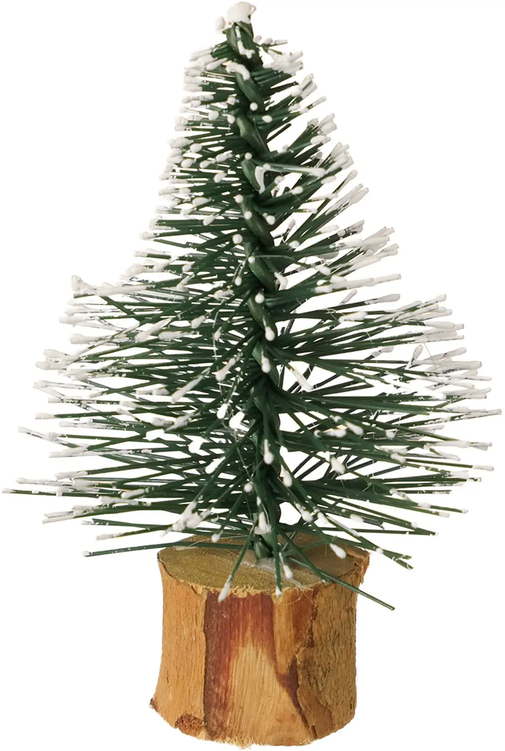 Mini dennenboompjes besneeuwd winterbos Ø5cm H8cm 12 stuks